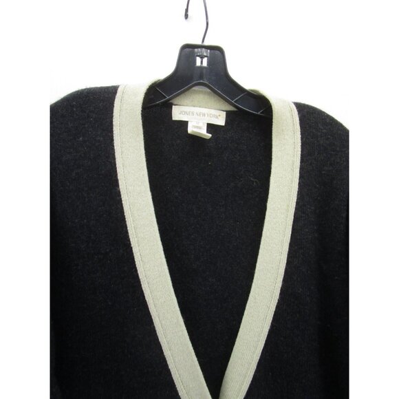 VINTAGE Jones New York Sweater Medium Lambswool Angora Hair Cardigan - Picture 2 of 9